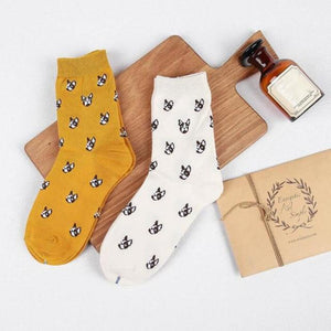 Cute Husky Pattern Socks - 2 PairsSocksBoston Terrier / French Bulldog