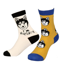 Load image into Gallery viewer, Image of two super cute husky socks