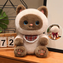 Load image into Gallery viewer, Cute Siamese Cat Soft Toy - Ribbon Bow Lace Bib-xian luo-40cm-1
