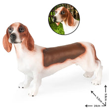 Load image into Gallery viewer, Cute White and Brown Basset Hound Dog Figurine-2