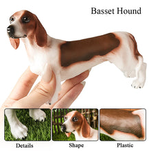 Load image into Gallery viewer, Cute White and Brown Basset Hound Dog Figurine-3