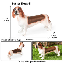 Load image into Gallery viewer, Cute White and Brown Basset Hound Dog Figurine-dog model 6-1