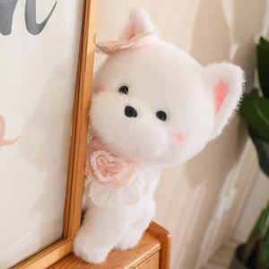Cutest Baby Bib White Chihuahua Stuffed Animal Plush Toys-Stuffed Animals-Chihuahua, Home Decor, Stuffed Animal-14