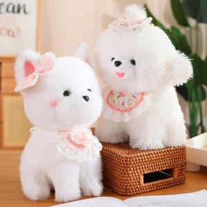 Cutest Baby Bib White Chihuahua Stuffed Animal Plush Toys-Stuffed Animals-Chihuahua, Home Decor, Stuffed Animal-16