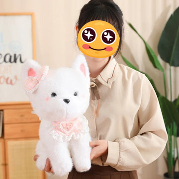 Cutest Baby Bib White Chihuahua Stuffed Animal Plush Toys-Stuffed Animals-Chihuahua, Home Decor, Stuffed Animal-20