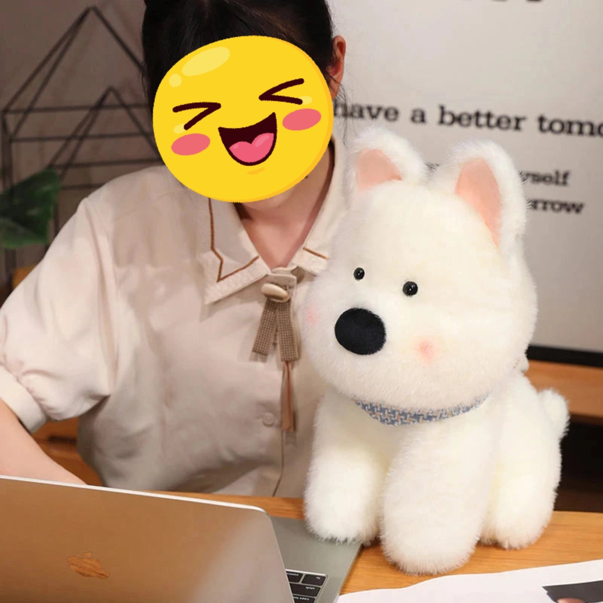 Cutest Baby Face Samoyed Stuffed Animal Plush Toys