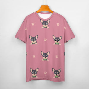 Cutest Black and Tan Chihuahua Love All Over Print Women's Cotton T-Shirt - 4 Colors-Apparel-Apparel, Chihuahua, Shirt, T Shirt-11