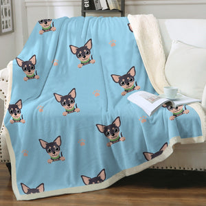 Cutest Black and Tan Chihuahua Love Soft Warm Fleece Blanket - 4 Colors-Blanket-Blankets, Chihuahua, Home Decor-13