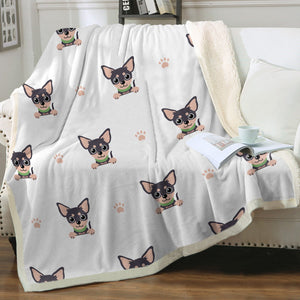 Cutest Black and Tan Chihuahua Love Soft Warm Fleece Blanket - 4 Colors-Blanket-Blankets, Chihuahua, Home Decor-14