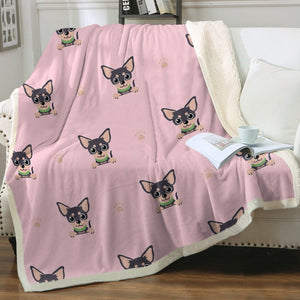 Cutest Black and Tan Chihuahua Love Soft Warm Fleece Blanket - 4 Colors-Blanket-Blankets, Chihuahua, Home Decor-15