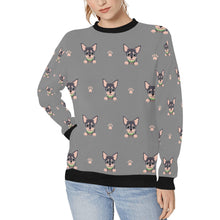 Load image into Gallery viewer, Cutest Black and Tan Chihuahua Love Women&#39;s Sweatshirt-Apparel-Apparel, Chihuahua, Sweatshirt-Gray-XS-10