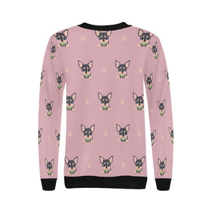Cutest Black and Tan Chihuahua Love Women's Sweatshirt-Apparel-Apparel, Chihuahua, Sweatshirt-4