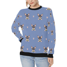 Load image into Gallery viewer, Cutest Black and Tan Chihuahua Love Women&#39;s Sweatshirt-Apparel-Apparel, Chihuahua, Sweatshirt-CornflowerBlue-XS-1