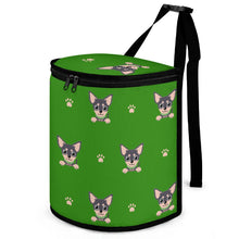 Load image into Gallery viewer, Cutest Black and Tan Chihuahua Multipurpose Car Storage Bag - 5 Colors-Car Accessories-Bags, Car Accessories, Chihuahua-Green-11