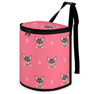 Cutest Black and Tan Chihuahua Multipurpose Car Storage Bag - 5 Colors-Car Accessories-Bags, Car Accessories, Chihuahua-Blush Pink-5