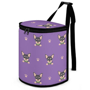 Cutest Black and Tan Chihuahua Multipurpose Car Storage Bag - 5 Colors-Car Accessories-Bags, Car Accessories, Chihuahua-Purple-9