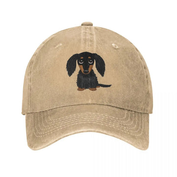 Cutest Black And Tan Dachshund Baseball Caps 7 Colors Khaki One Size 360x