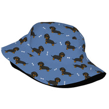 Load image into Gallery viewer, Cutest Black and Tan Dachshund Bucket Hat-Hats &amp; Caps-Accessories,Dachshund,Dog Dad Gifts,Dog Mom Gifts,Hats-10