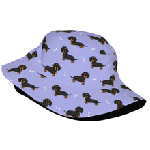 Load image into Gallery viewer, Cutest Black and Tan Dachshund Bucket Hat-Hats &amp; Caps-Accessories,Dachshund,Dog Dad Gifts,Dog Mom Gifts,Hats-18