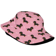 Load image into Gallery viewer, Cutest Black and Tan Dachshund Bucket Hat-Hats &amp; Caps-Accessories,Dachshund,Dog Dad Gifts,Dog Mom Gifts,Hats-42