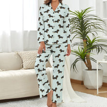Load image into Gallery viewer, Cutest Black and Tan Dachshund Pajamas Set for Women - 4 Colors-Pajamas-Apparel, Dachshund, Pajamas-11