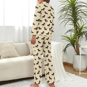 Cutest Black and Tan Dachshund Pajamas Set for Women - 4 Colors-Pajamas-Apparel, Dachshund, Pajamas-6