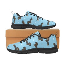 Load image into Gallery viewer, Cutest Black and Tan Dachshund Women&#39;s Breathable Sneakers-Footwear-Dachshund, Dog Mom Gifts, Shoes-26