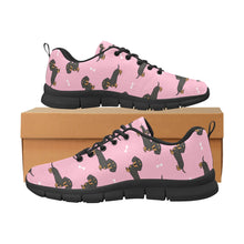 Load image into Gallery viewer, Cutest Black and Tan Dachshund Women&#39;s Breathable Sneakers-Footwear-Dachshund, Dog Mom Gifts, Shoes-2
