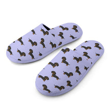 Load image into Gallery viewer, Cutest Black and Tan Dachshund Women&#39;s Cotton Mop Slippers-17