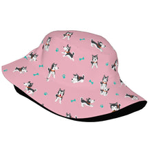 Load image into Gallery viewer, Cutest Black and White Husky Love Bucket Hat-Hats &amp; Caps-42