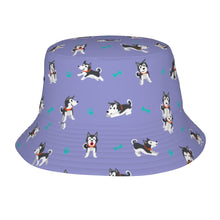 Load image into Gallery viewer, Cutest Black and White Husky Love Bucket Hat-Hats &amp; Caps-Lavender Purple-One Size-49