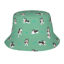 Load image into Gallery viewer, Cutest Black and White Husky Love Bucket Hat-Hats &amp; Caps-Mint Green-One Size-9
