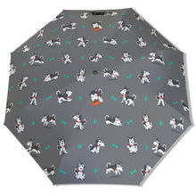 Load image into Gallery viewer, Cutest Black and White Husky Love Umbrella-Accessories-Accessories,Dog Mom Gifts,Siberian Husky,Umbrella-4