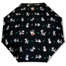 Load image into Gallery viewer, Cutest Black and White Husky Love Umbrella-Accessories-Accessories,Dog Mom Gifts,Siberian Husky,Umbrella-1