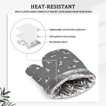 Load image into Gallery viewer, Cutest Black and White Husky Oven Mitts and Pot Holder Set-Kitchen Decor-Accessories,Dog Mom Gifts,Siberian Husky-11