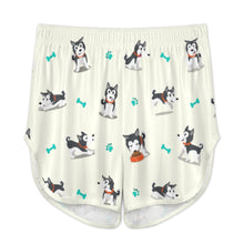 Load image into Gallery viewer, Cutest Black and White Husky Women's Cami and Shorts Pajama Set-12