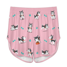 Load image into Gallery viewer, Cutest Black and White Husky Women's Cami and Shorts Pajama Set-16