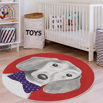 Cutest Bow Tie Dachshund Floor Rug 360x