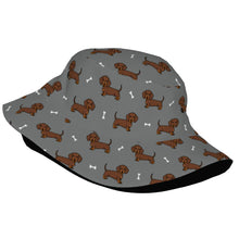 Load image into Gallery viewer, Cutest Chocolate Dachshund Bucket Hat-Hats &amp; Caps-Accessories,Dachshund,Dog Dad Gifts,Dog Mom Gifts,Hats-10