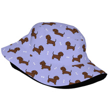 Load image into Gallery viewer, Cutest Chocolate Dachshund Bucket Hat-Hats &amp; Caps-Accessories,Dachshund,Dog Dad Gifts,Dog Mom Gifts,Hats-18