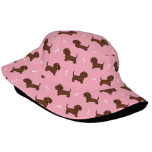Load image into Gallery viewer, Cutest Chocolate Dachshund Bucket Hat-Hats &amp; Caps-Accessories,Dachshund,Dog Dad Gifts,Dog Mom Gifts,Hats-26