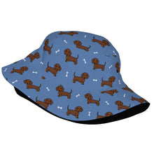 Load image into Gallery viewer, Cutest Chocolate Dachshund Bucket Hat-Hats &amp; Caps-Accessories,Dachshund,Dog Dad Gifts,Dog Mom Gifts,Hats-34