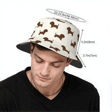 Load image into Gallery viewer, Cutest Chocolate Dachshund Bucket Hat-Hats &amp; Caps-Accessories,Dachshund,Dog Dad Gifts,Dog Mom Gifts,Hats-3