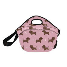 Load image into Gallery viewer, Cutest Chocolate Dachshund Neoprene Lunch Bag-Accessories-Accessories,Bags,Dachshund,Dog Dad Gifts,Dog Mom Gifts,Lunch Bags-10