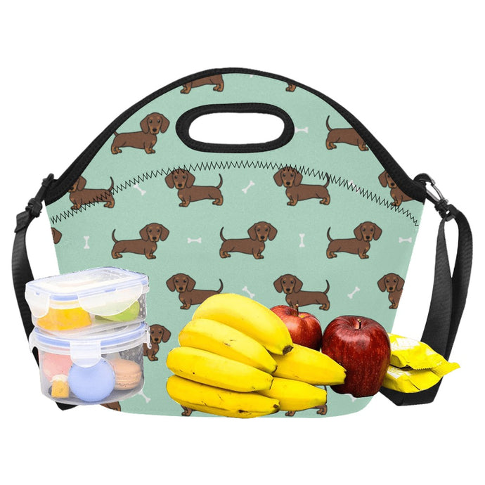 Cutest Chocolate Dachshund Neoprene Lunch Bag-Accessories-Accessories,Bags,Dachshund,Dog Dad Gifts,Dog Mom Gifts,Lunch Bags-18