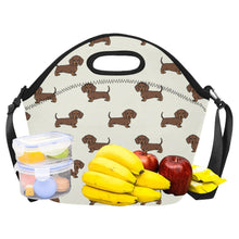 Load image into Gallery viewer, Cutest Chocolate Dachshund Neoprene Lunch Bag-Accessories-Accessories,Bags,Dachshund,Dog Dad Gifts,Dog Mom Gifts,Lunch Bags-4