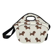 Load image into Gallery viewer, Cutest Chocolate Dachshund Neoprene Lunch Bag-Accessories-Accessories,Bags,Dachshund,Dog Dad Gifts,Dog Mom Gifts,Lunch Bags-6