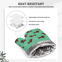 Load image into Gallery viewer, Cutest Chocolate Dachshund Oven Mitts and Pot Holder Set-Kitchen Decor-7