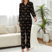 Load image into Gallery viewer, Cutest Chocolate Dachshund Pajamas Set for Women-34