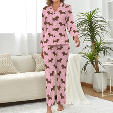Load image into Gallery viewer, Cutest Chocolate Dachshund Pajamas Set for Women-3